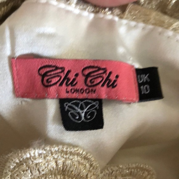 Cream and gold chi chi London dress - Picture 4 of 4